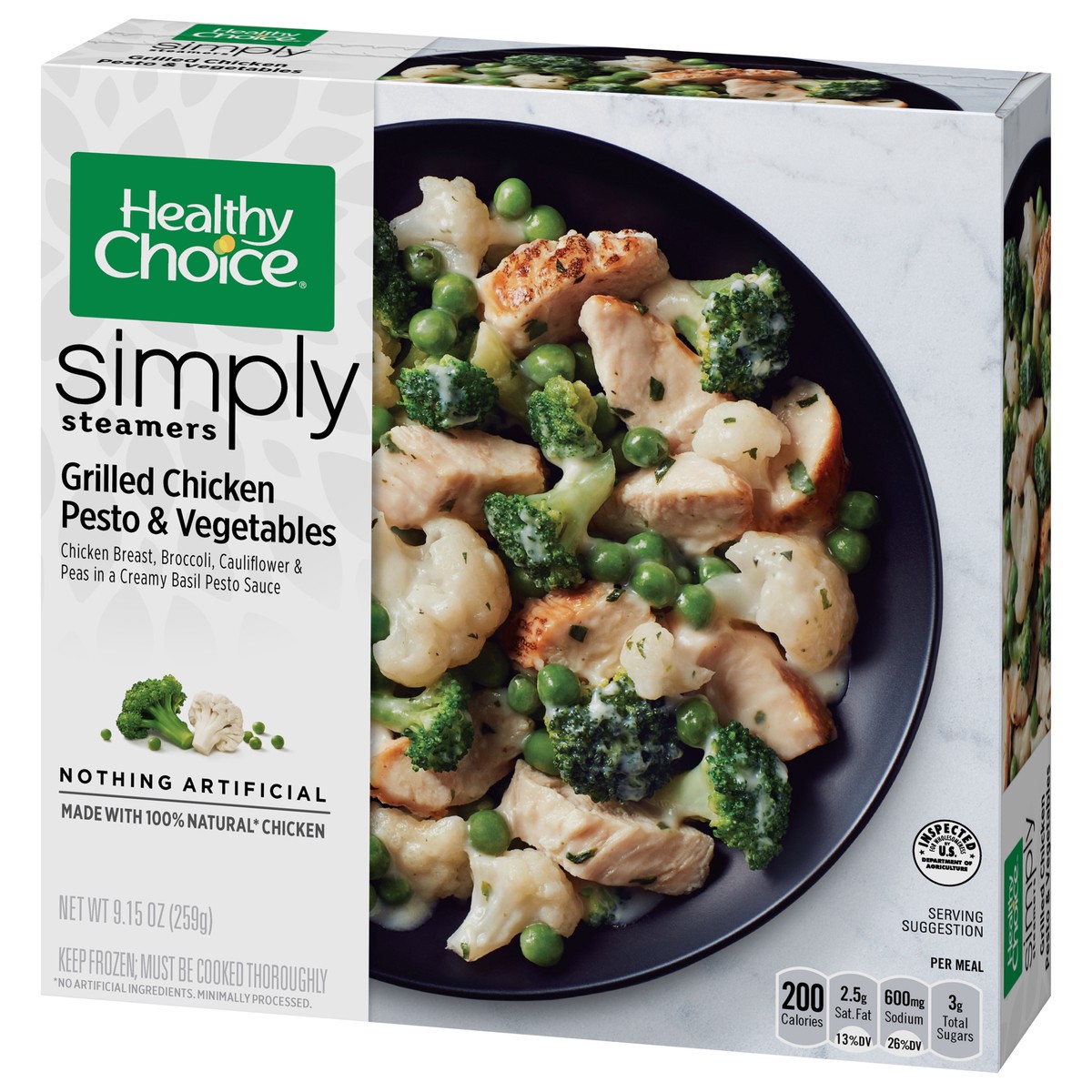 slide 8 of 12, Healthy Choice Simply Streamers Grilled Chicken Pesto & Vegetables 9.15 oz, 9.15 oz