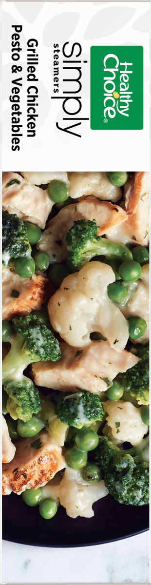 slide 10 of 12, Healthy Choice Simply Streamers Grilled Chicken Pesto & Vegetables 9.15 oz, 9.15 oz