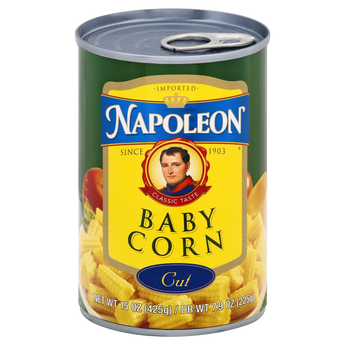 slide 1 of 9, Napoleon Cut Baby Corn 15 oz, 15 oz