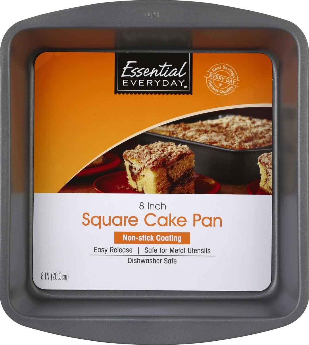 slide 2 of 4, Essential Everyday Cake Pan, Square, 8 Inch, 1 Each, 8 in