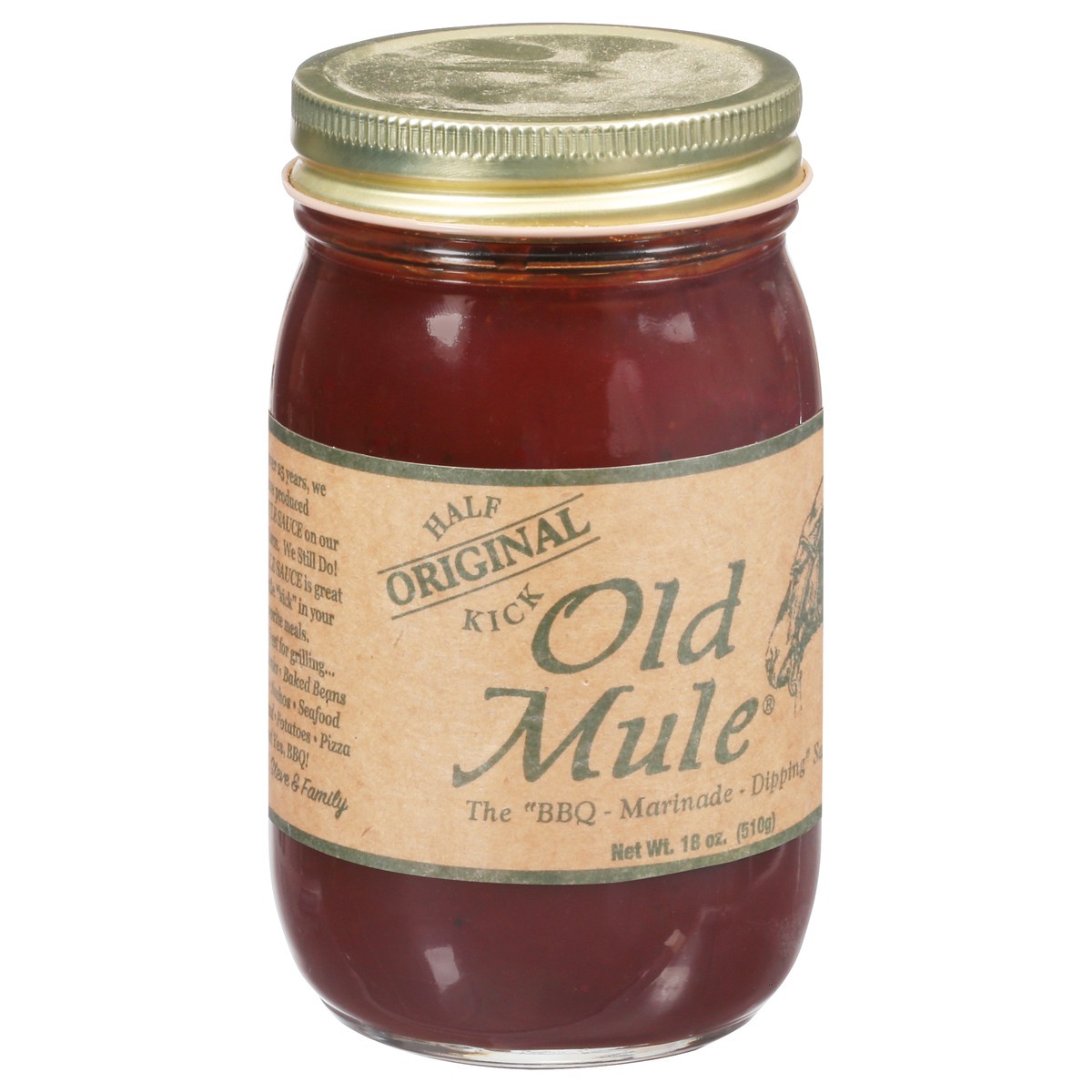 slide 8 of 9, Old Mule Half Kick Original BBQ-Marinade-Dipping Sauce 18 oz, 18 oz