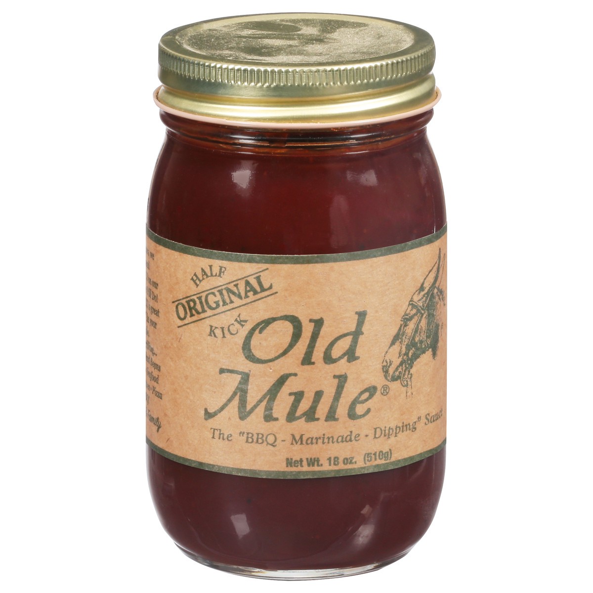 slide 1 of 9, Old Mule Half Kick Original BBQ-Marinade-Dipping Sauce 18 oz, 18 oz