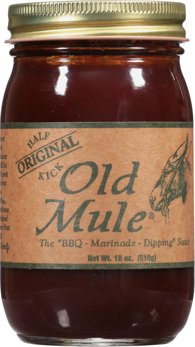 slide 5 of 9, Old Mule Half Kick Original BBQ-Marinade-Dipping Sauce 18 oz, 18 oz