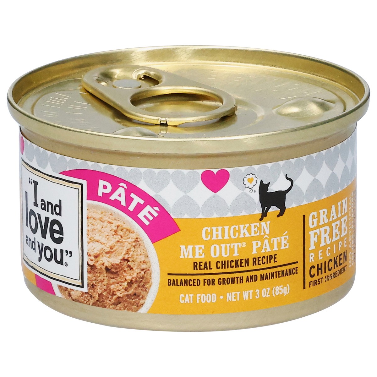 slide 1 of 11, I and Love and You Grain Free Chicken Me Out Pate Cat Food 3 oz, 24 ct; 3 oz