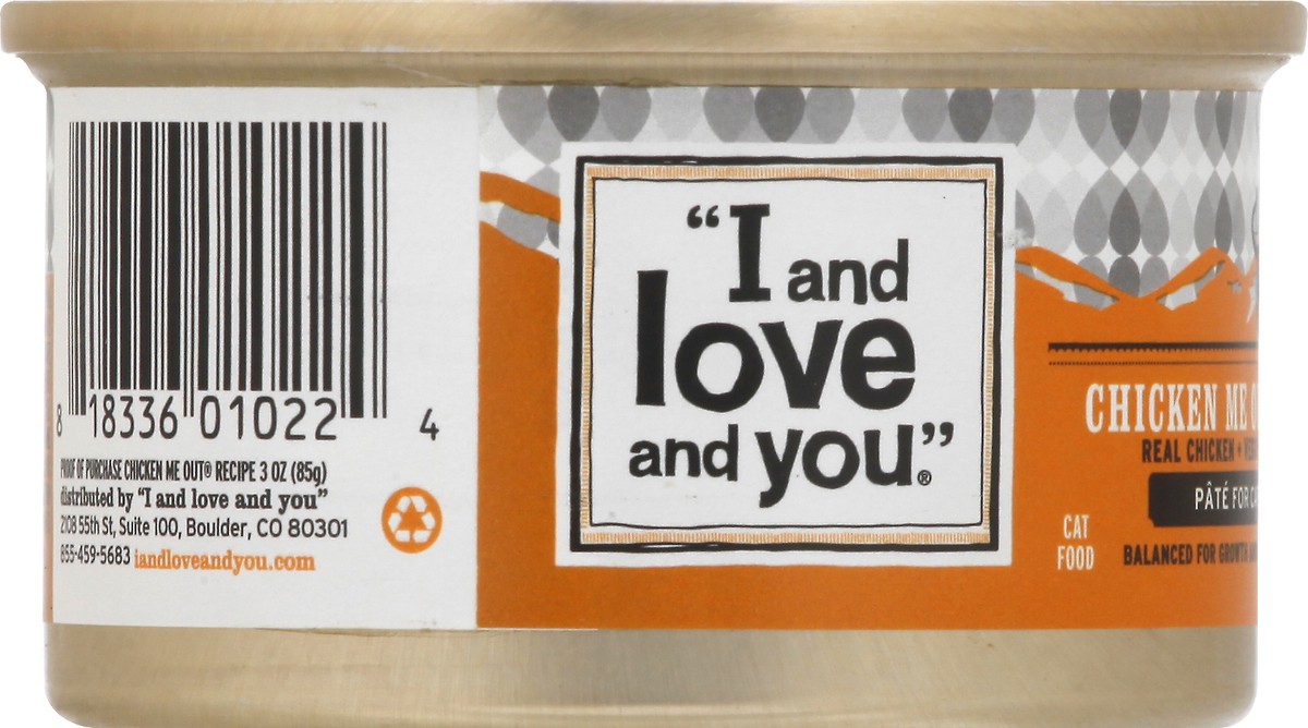 slide 10 of 11, I&love&you Cat Canned Food, Chicken Me Out Pate, 24 ct; 3 oz