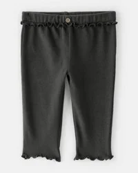 Carter's Baby Girl Flutter-Waist Pants - Black - 6M