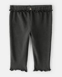 Carter's Baby Girl Flutter-Waist Pants - Black - 6M