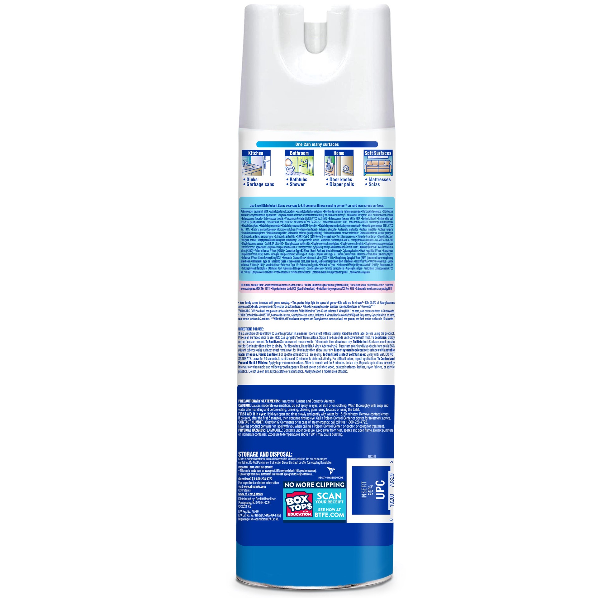 slide 3 of 3, Lysol Disinfectant Spray, Sanitizing and Antibacterial Spray, For Disinfecting and Deodorizing, Spring Waterfall, 19 fl oz , 19 oz