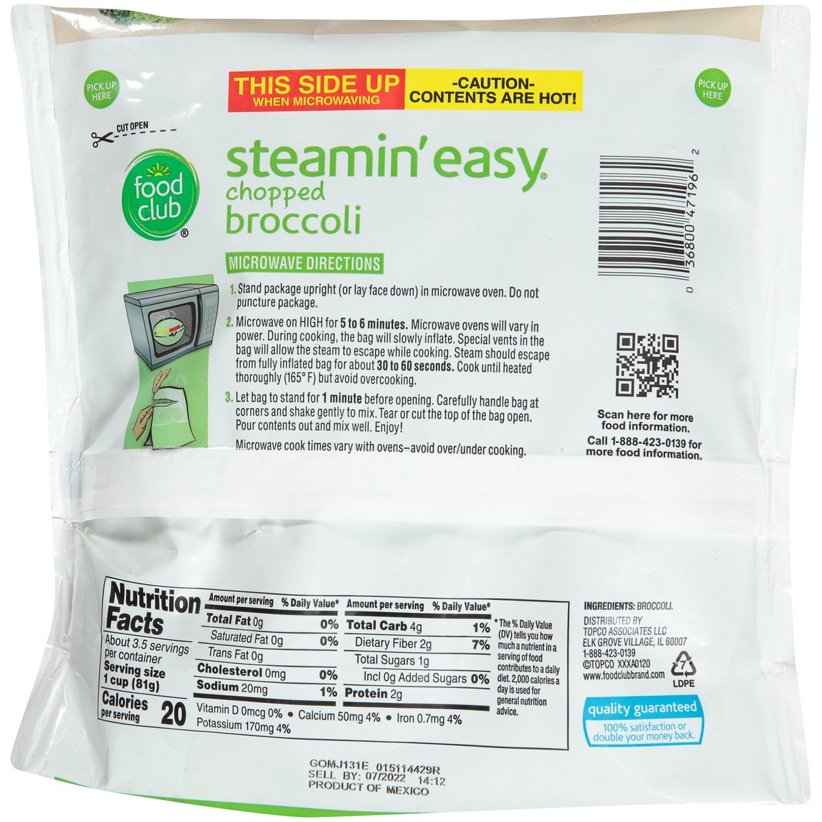 slide 2 of 12, Food Club Steamin' Easy, Chopped Broccoli, 10 oz