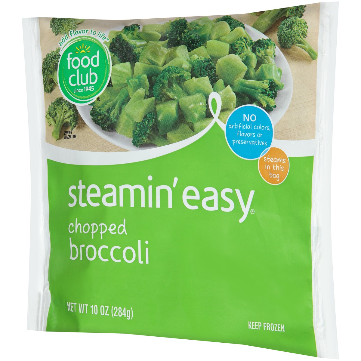 slide 12 of 12, Food Club Steamin' Easy, Chopped Broccoli, 10 oz