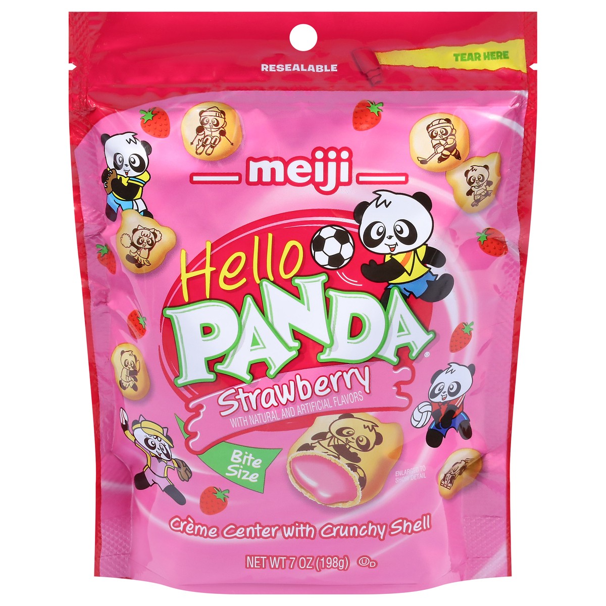 slide 1 of 9, Hello Panda Meiji Hello Panda Strawberry, 7 oz