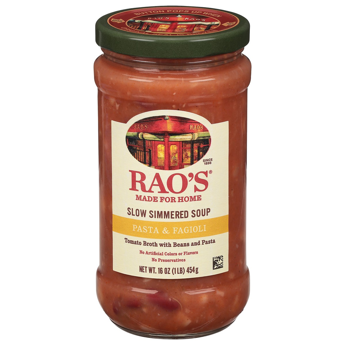 slide 1 of 9, Rao's Homemade Rao's Made for Home Pasta Fagioli Soup, 16oz, Real Vegetables, Traditional Italian Heat and Serve Soup, 16 oz
