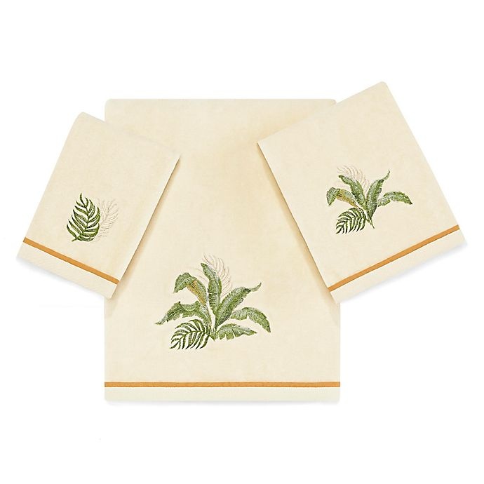 slide 1 of 4, Tommy Bahama Palmiers Finger Tip Towel - Natural, 1 ct