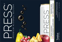 Press Alcohol Seltzer, Premium, 12 Pack