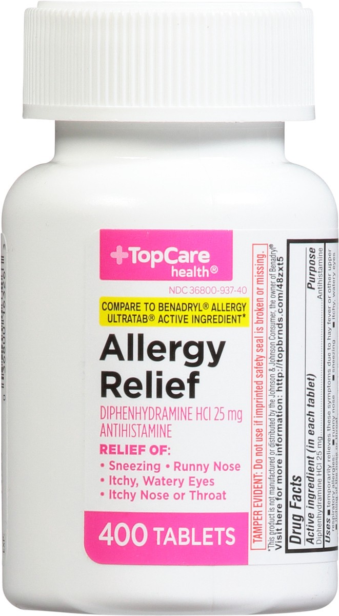 slide 15 of 15, TopCare Health Allergy Relief Tablets, 400 ct
