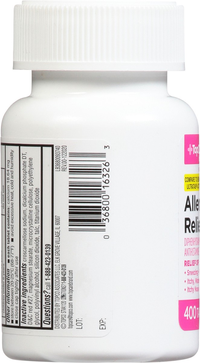 slide 6 of 15, TopCare Health Allergy Relief Tablets, 400 ct