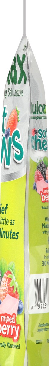 slide 2 of 9, Dulcolax Soft Chews Saline Laxative Mixed Berry (15ct) Gentle Constipation Relief, Magnesium Hydroxide 1200mg, 15 ct