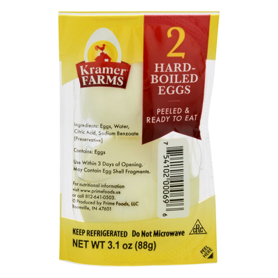 slide 1 of 1, Kramer Farms Hard-Boiled Eggs, 3.1 oz