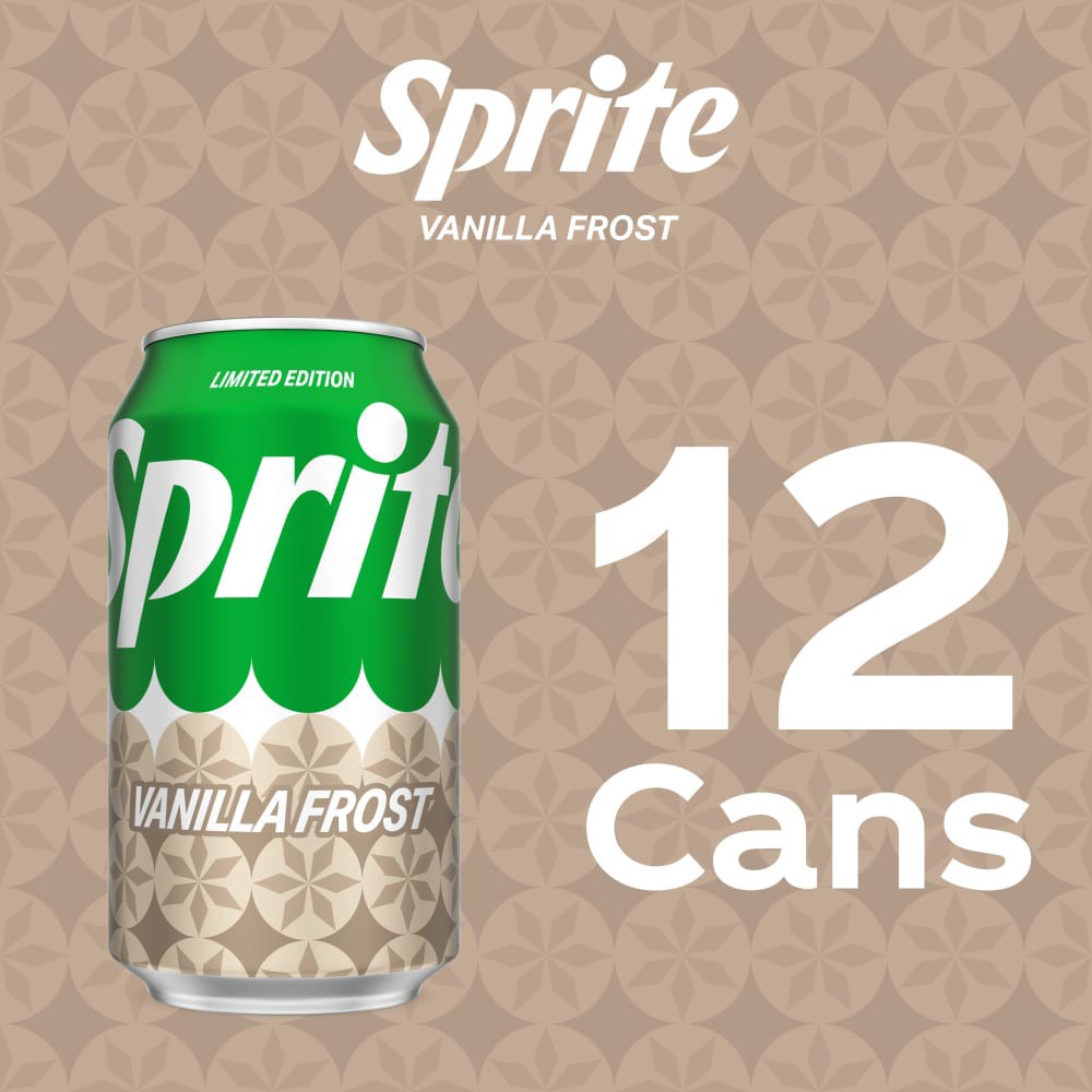 slide 2 of 6, Sprite® Vanilla Frost Caffeine Free Soda Cans, 12 ct; 12 fl oz