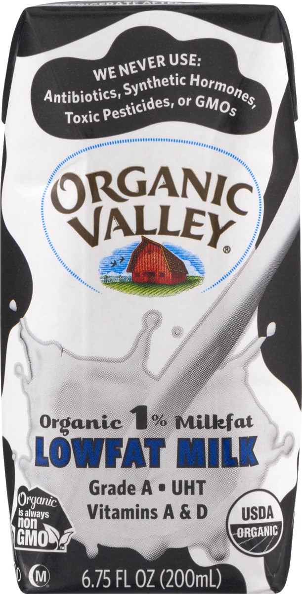 slide 9 of 9, Organic Valley 1% Lowfat Milk, 6.75 fl oz