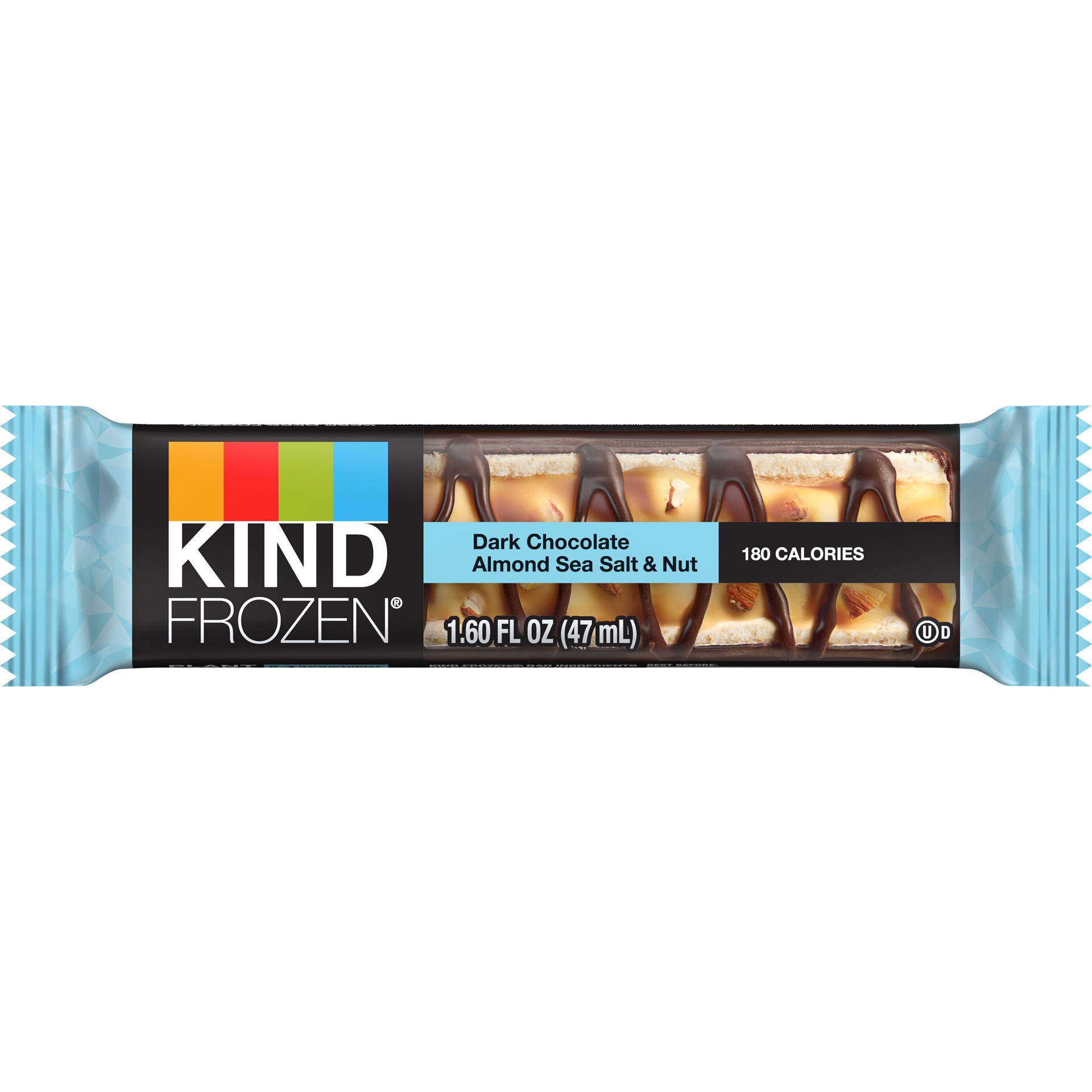 slide 1 of 4, KIND FROZEN Dark Chocolate Almond Sea Salt Plant Based Treat Bar 1ct, 1.60 fl oz