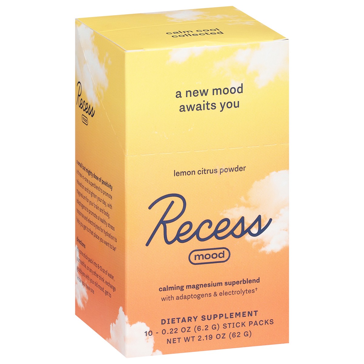slide 9 of 12, Recess Mood Lemon Citrus Calming Magnesium Superblend Powder, 1 ct