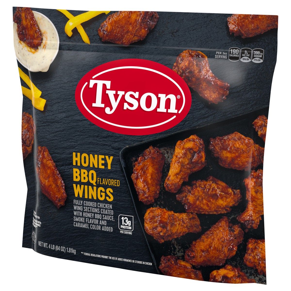 slide 5 of 6, Tyson Honey BBQ Flavored Wings, 1.81 kg