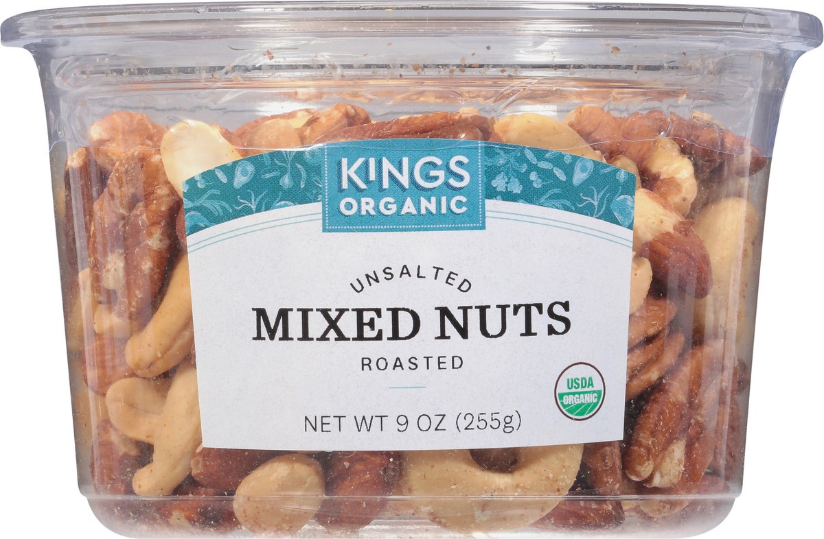 slide 8 of 12, Kings Roasted Unsalted Organic Mixed Nuts 9 oz, 9 oz