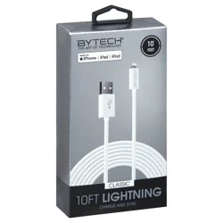 Bytech 10 Feet Lightning Classic Charge and Sync Cable 1 ea