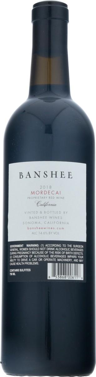 slide 4 of 12, Banshee Wines California Mordecai Red 750 ml, 750 ml