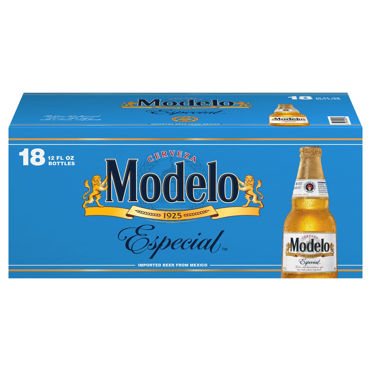 slide 1 of 5, Modelo Mexican Lager Import Beer, 18 pk 12 fl oz Bottles, 4.4% ABV, 216 fl oz