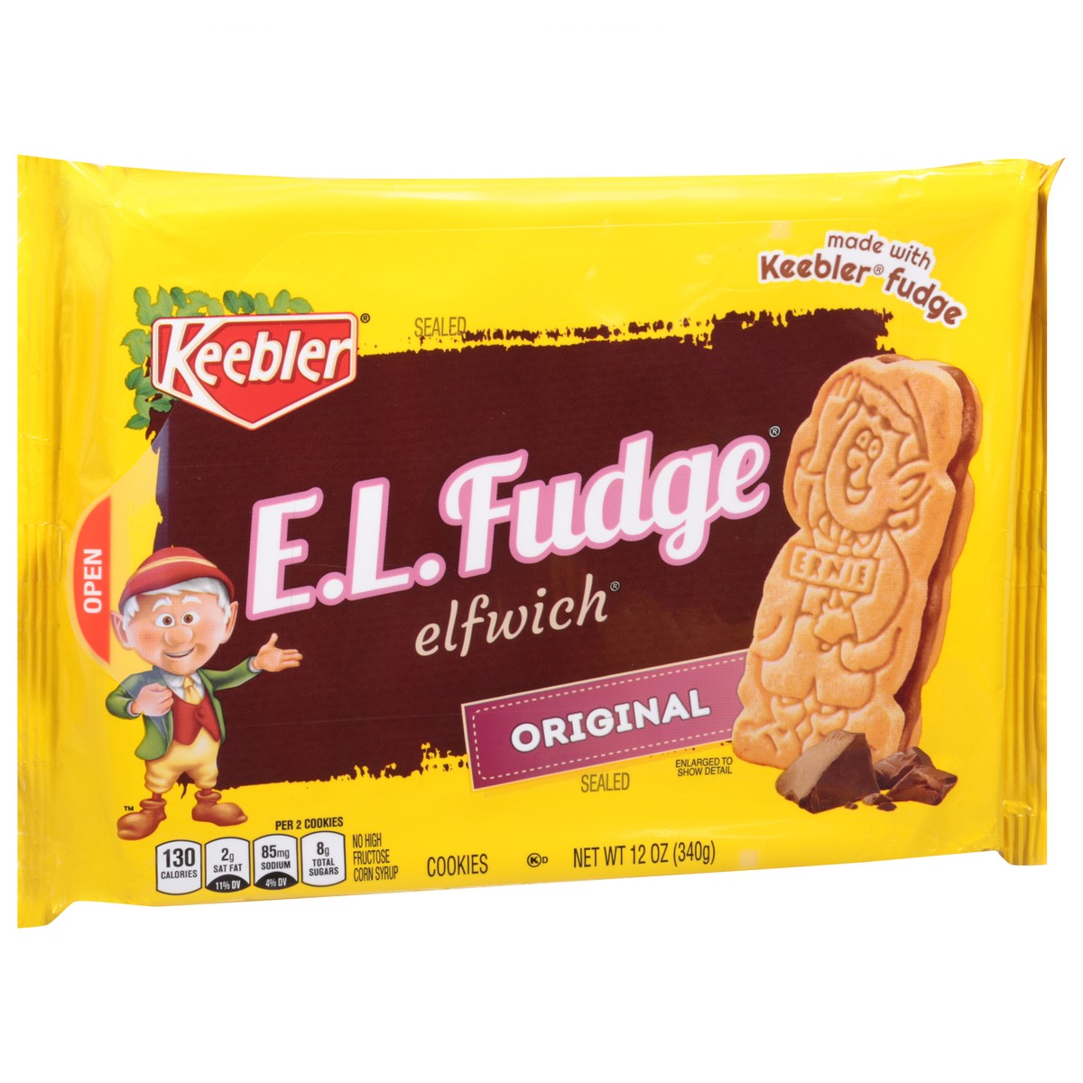 slide 6 of 11, Keebler E.L.Fudge Elfwich Cookies, Original, 13.6 oz