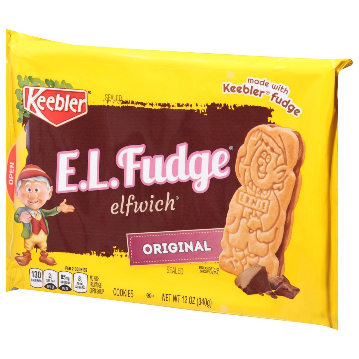 slide 7 of 11, Keebler E.L.Fudge Elfwich Cookies, Original, 13.6 oz