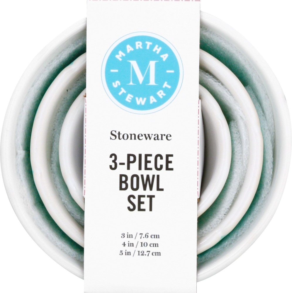 slide 1 of 1, Martha Stewart Epherma Nesting Prep Bowl Set - Blue, 3 ct