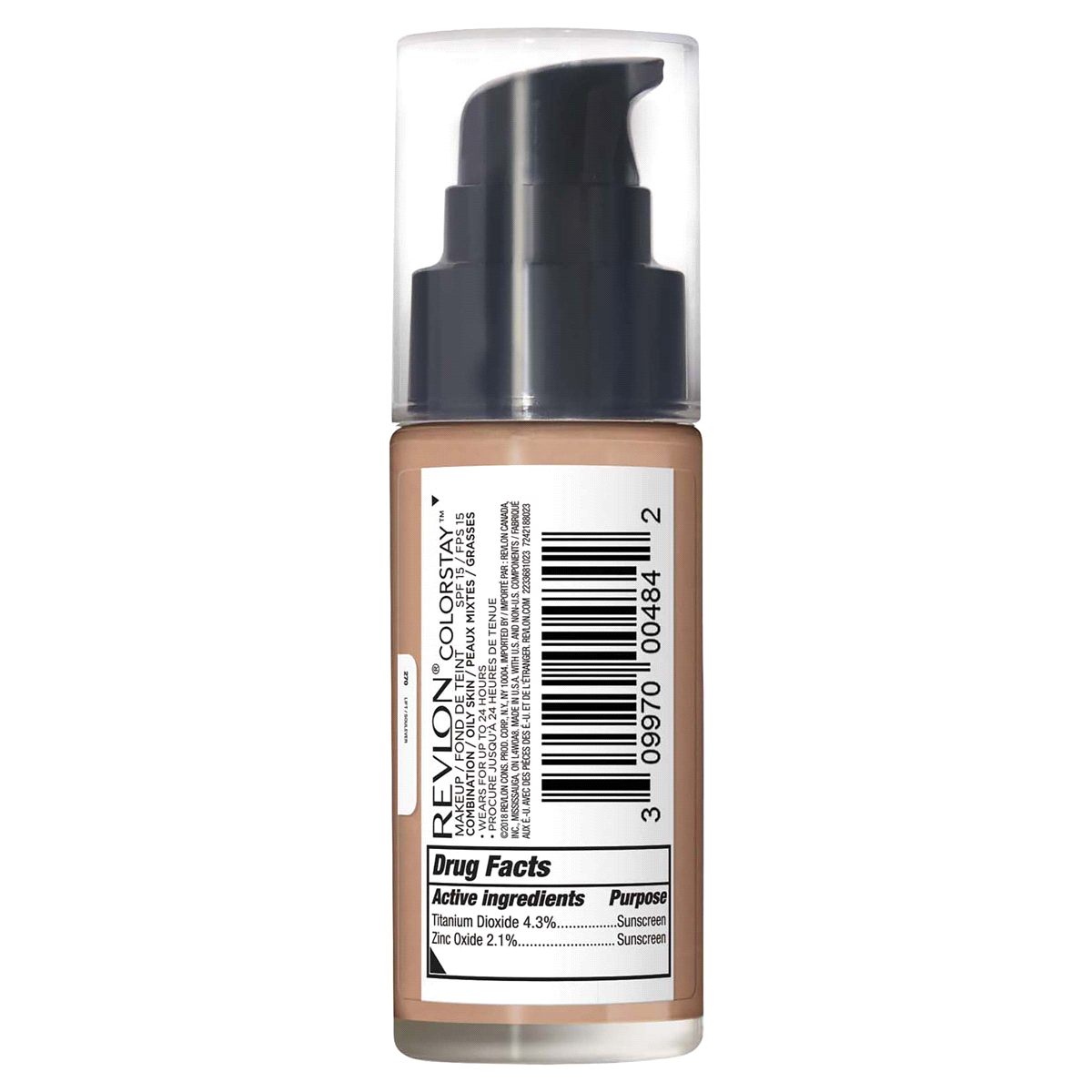 slide 4 of 13, Revlon ColorStay Liquid Foundation For Combination/Oily Skin, Chestnut, 1 fl oz