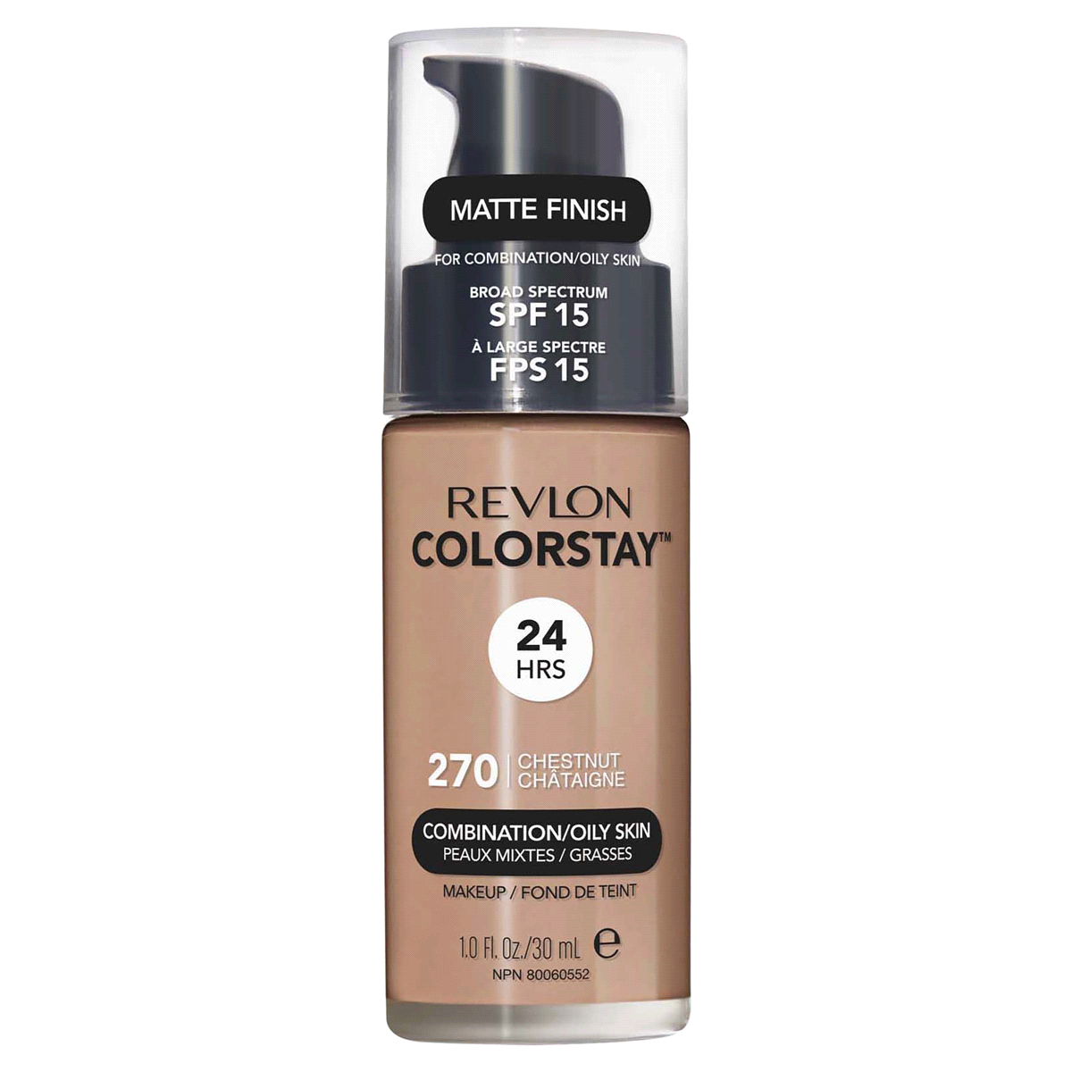 slide 1 of 13, Revlon ColorStay Liquid Foundation For Combination/Oily Skin, Chestnut, 1 fl oz