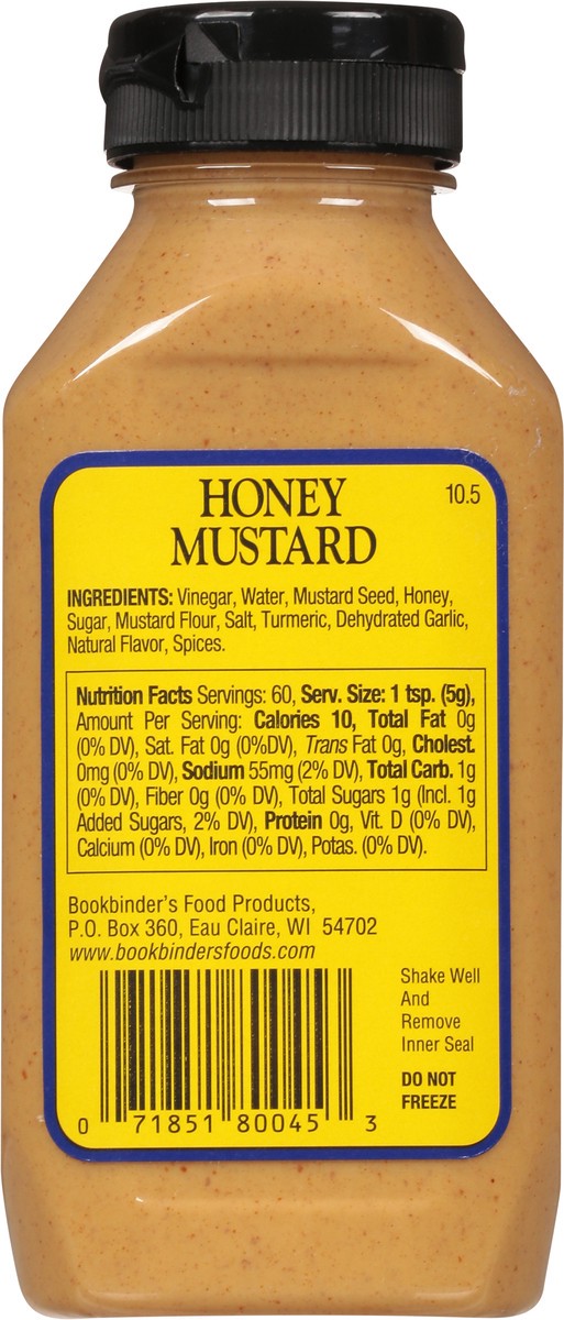 slide 6 of 11, Bookbinder's Hot & Sweet Honey Mustard 10.5 oz, 10.5 oz