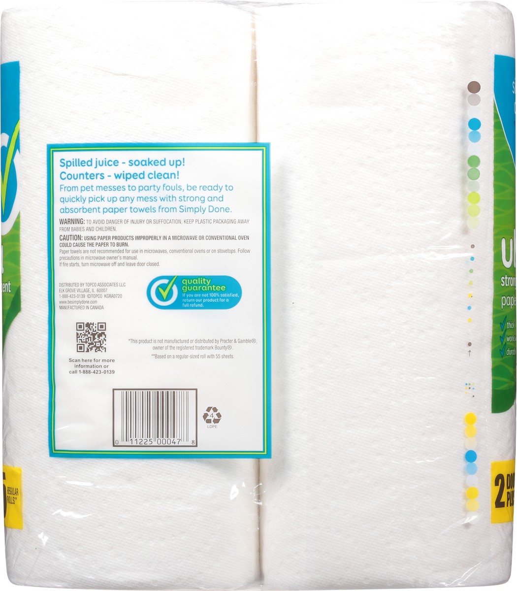 slide 9 of 12, Simply Done Ultra Double Plus Rolls 2-Ply Paper Towels 2 ea, 2 ct