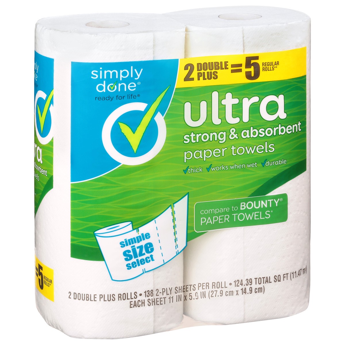 slide 12 of 12, Simply Done Ultra Double Plus Rolls 2-Ply Paper Towels 2 ea, 2 ct