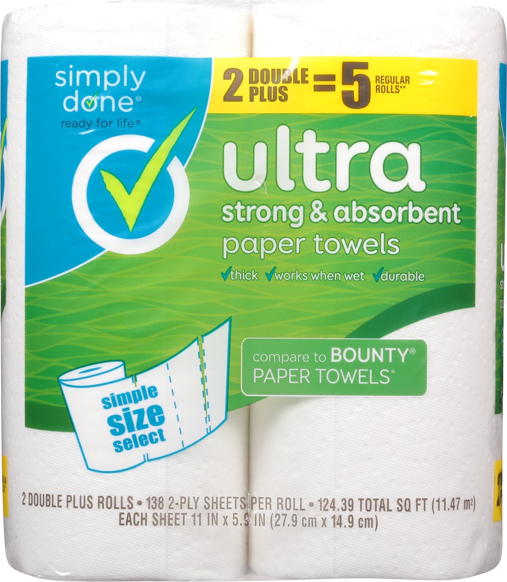 slide 11 of 12, Simply Done Ultra Double Plus Rolls 2-Ply Paper Towels 2 ea, 2 ct