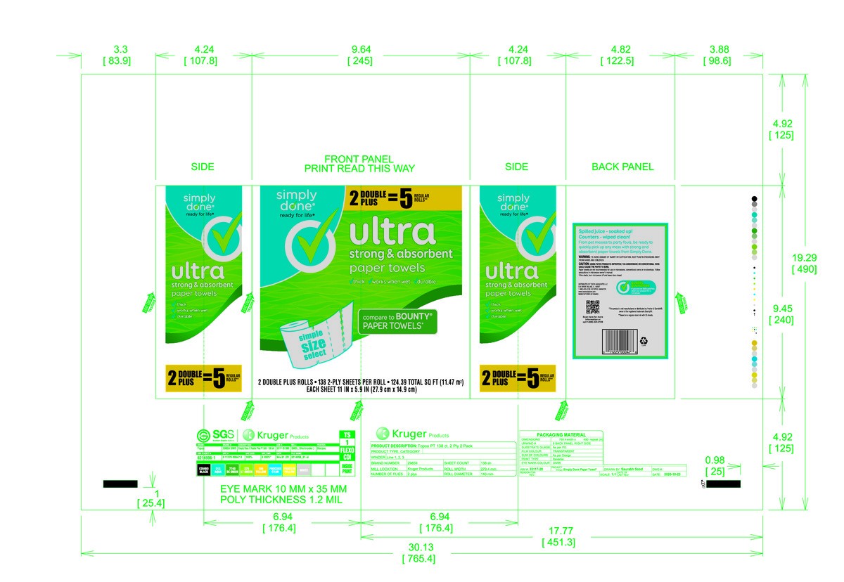 slide 10 of 12, Simply Done Ultra Double Plus Rolls 2-Ply Paper Towels 2 ea, 2 ct