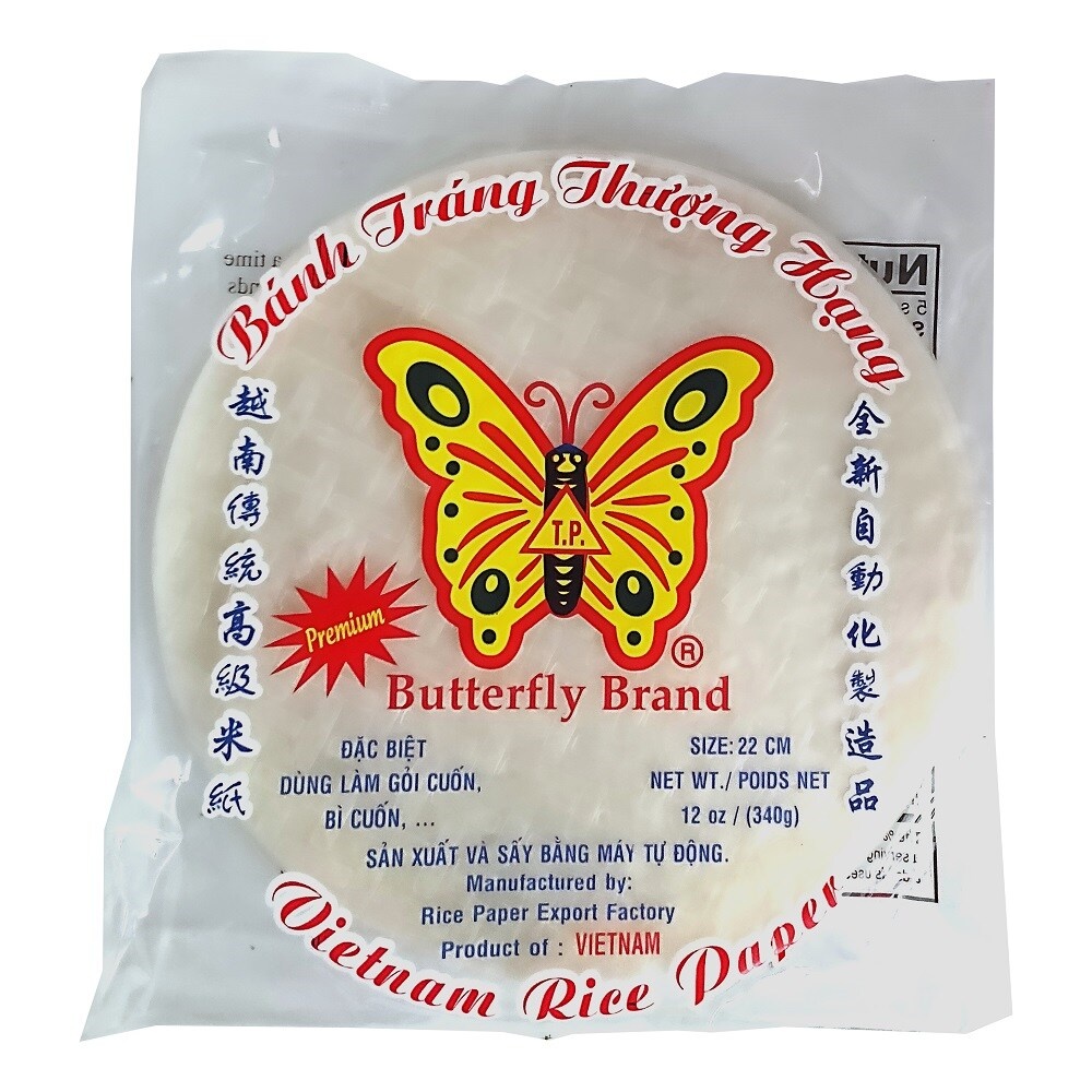 slide 1 of 1, Butterfly Brand Banh Trang Vietnamese Rice Paper, 12 oz