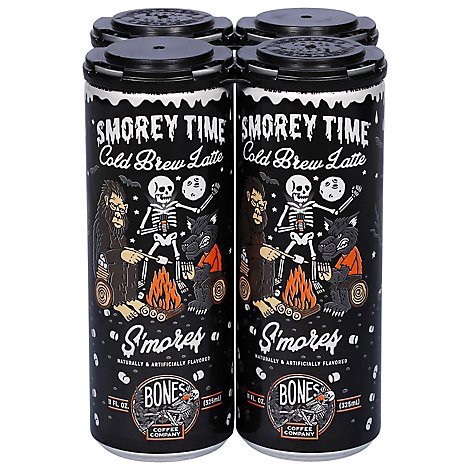 slide 1 of 5, Bones Smorey Time Cold Brew Latte - 11 oz, 11 oz