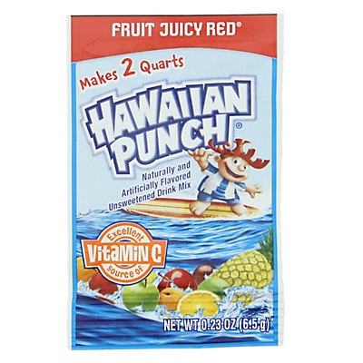 slide 1 of 1, Hawaiian Punch Fruit Juicy Red Unsweetened Pack, 0.15 oz