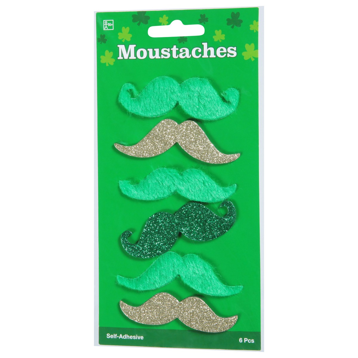 slide 2 of 9, Ampro Self-Adhesive Moustaches 6 ea, 6 ct