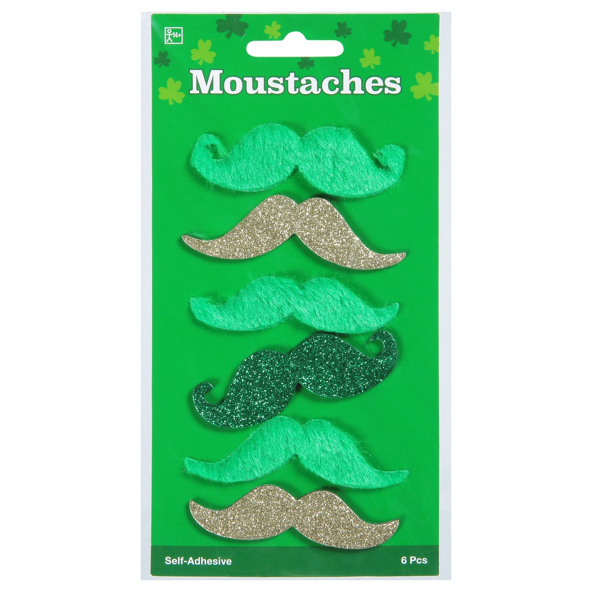 slide 1 of 9, Ampro Self-Adhesive Moustaches 6 ea, 6 ct