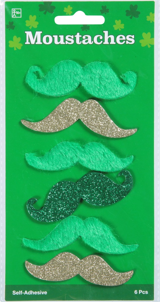 slide 4 of 9, Ampro Self-Adhesive Moustaches 6 ea, 6 ct