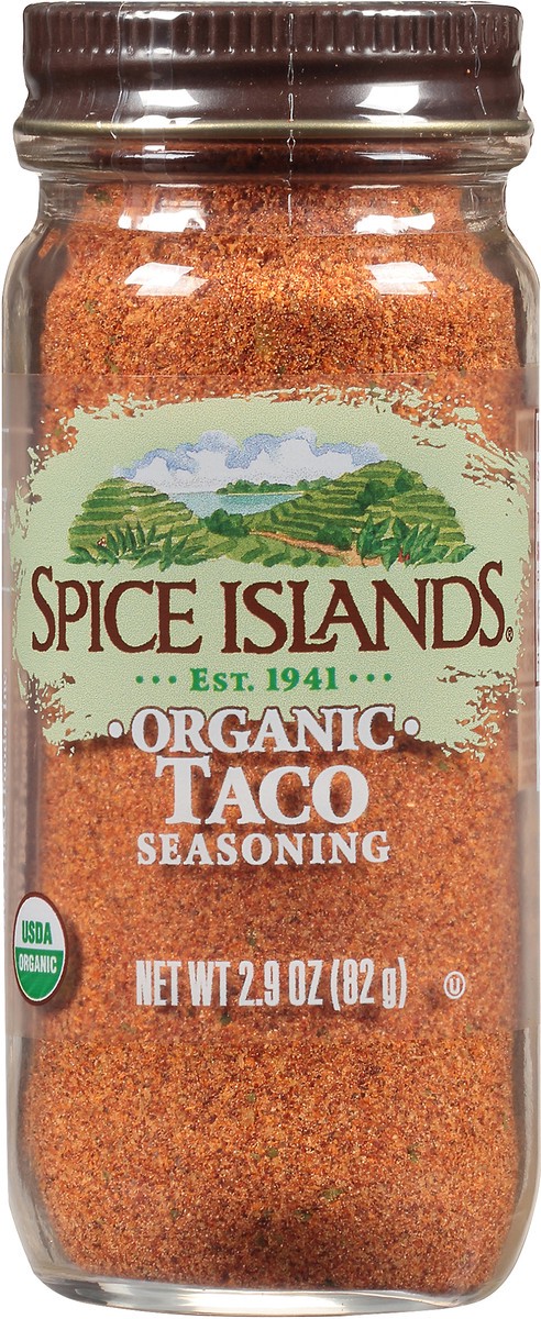 slide 2 of 11, Spice Islands Organic Taco Seasoning 2.9 oz. Jar, 2.9 oz