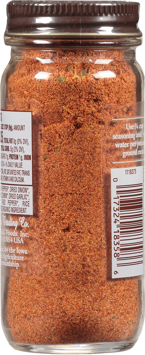 slide 4 of 11, Spice Islands Organic Taco Seasoning 2.9 oz. Jar, 2.9 oz