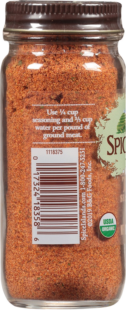 slide 5 of 11, Spice Islands Organic Taco Seasoning 2.9 oz. Jar, 2.9 oz